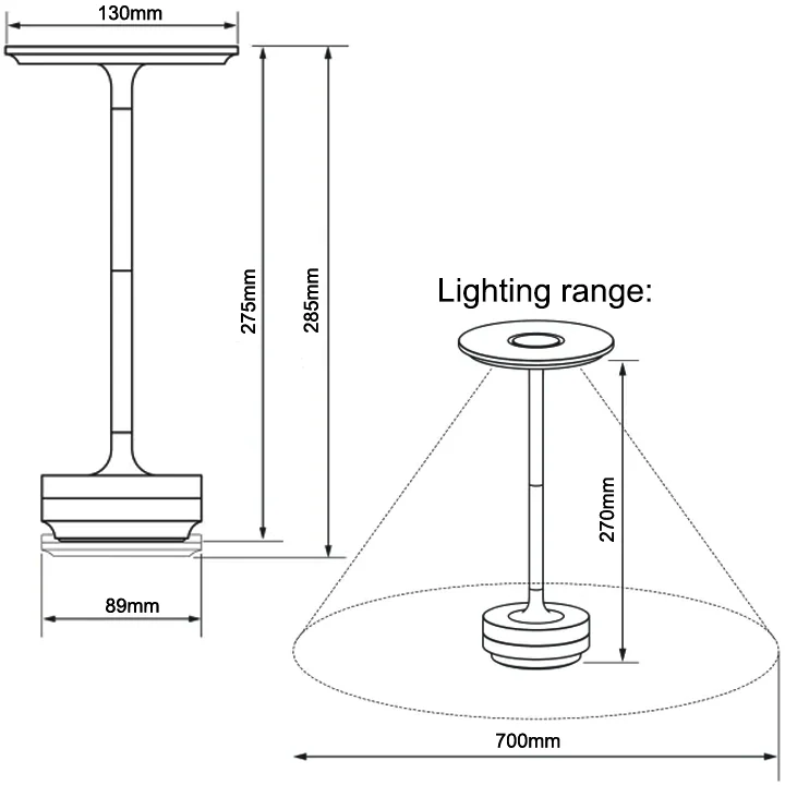 Northern Light - Trådlös Bordslampa